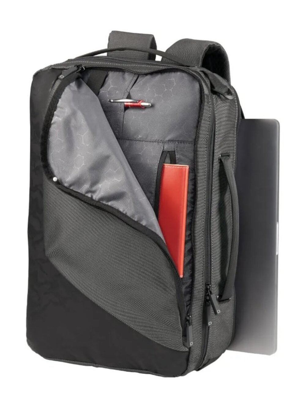 OGIO Convert Pack 91005 Gray Convertible Travel Backpack Briefcase Messenger